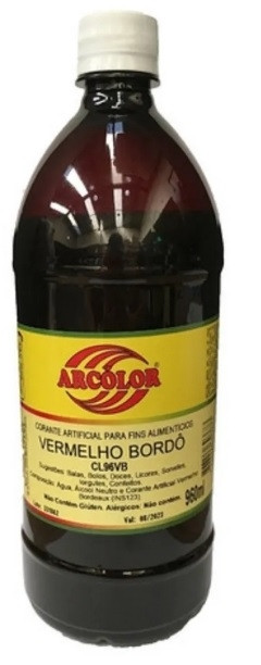 CORANTE LÍQUIDO BORDO  ARCOLOR 960ML                                                                