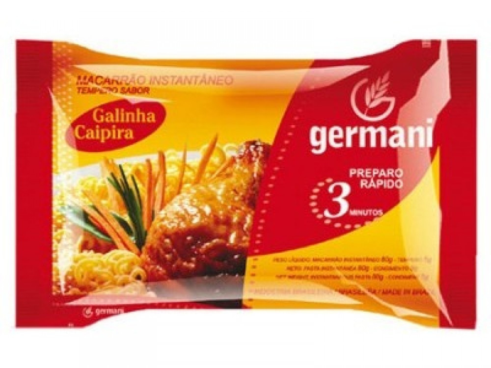 MASSA INSTANTÂNEA GALINHA CAIPIRA  GERMANI PACOTE 63GR                                              