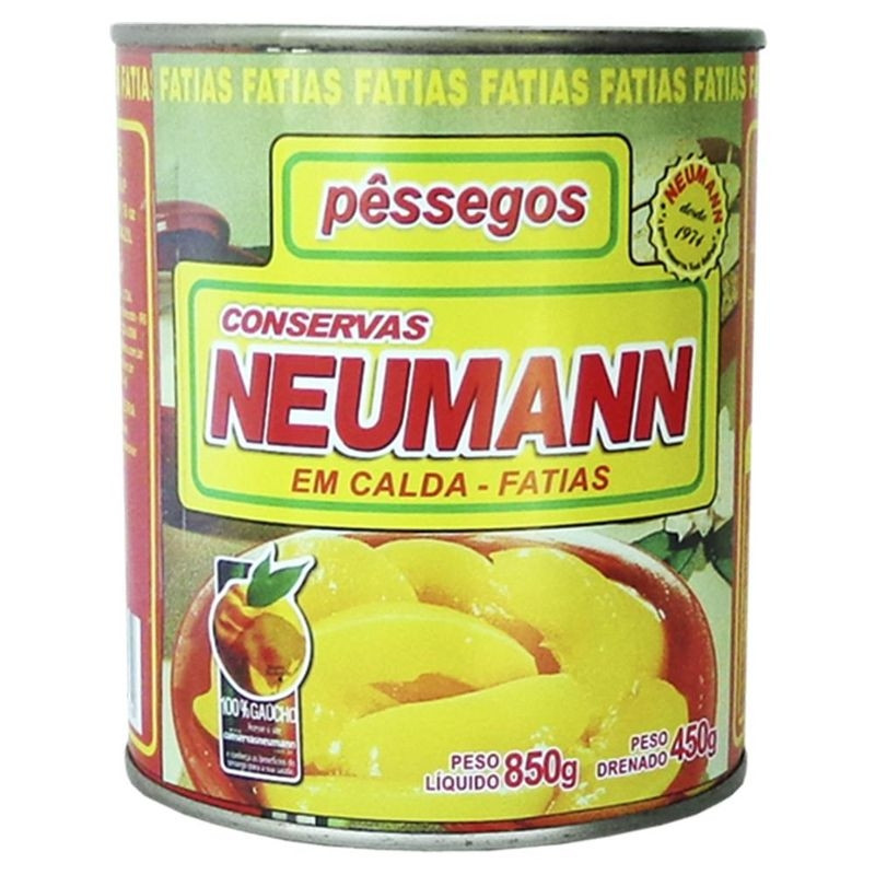 PÊSSEGO FATIAS   NEUMANN LATA  450GR                                                                