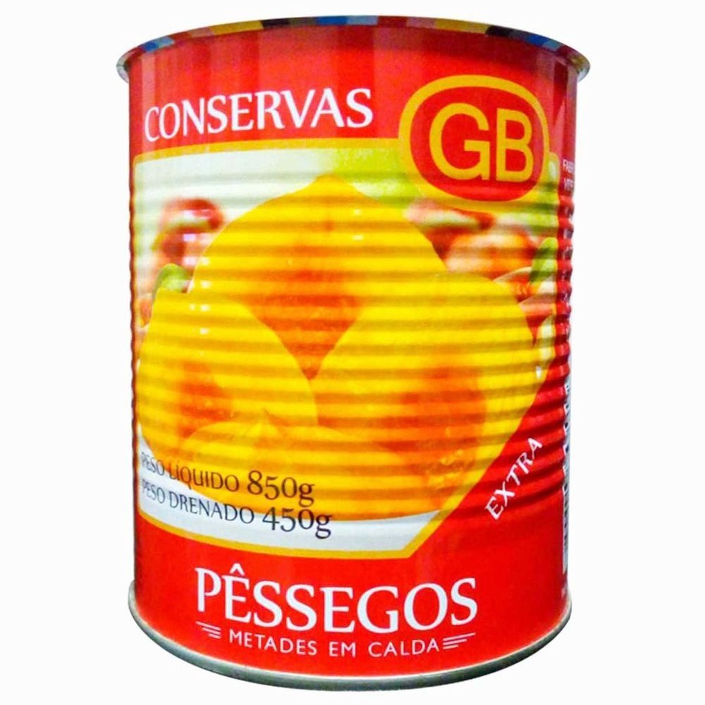 PESSEGO METADES GB 450GR                                                                            