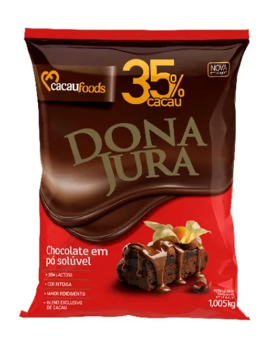 CHOCOLATE EM PÓ 35% CACAU DA DONA JURA 1,005KG                                                      