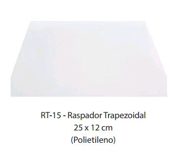 RASPADOR TRAPEZOIDAL POLIETILENO 25X12CM SOLRAC                                                     