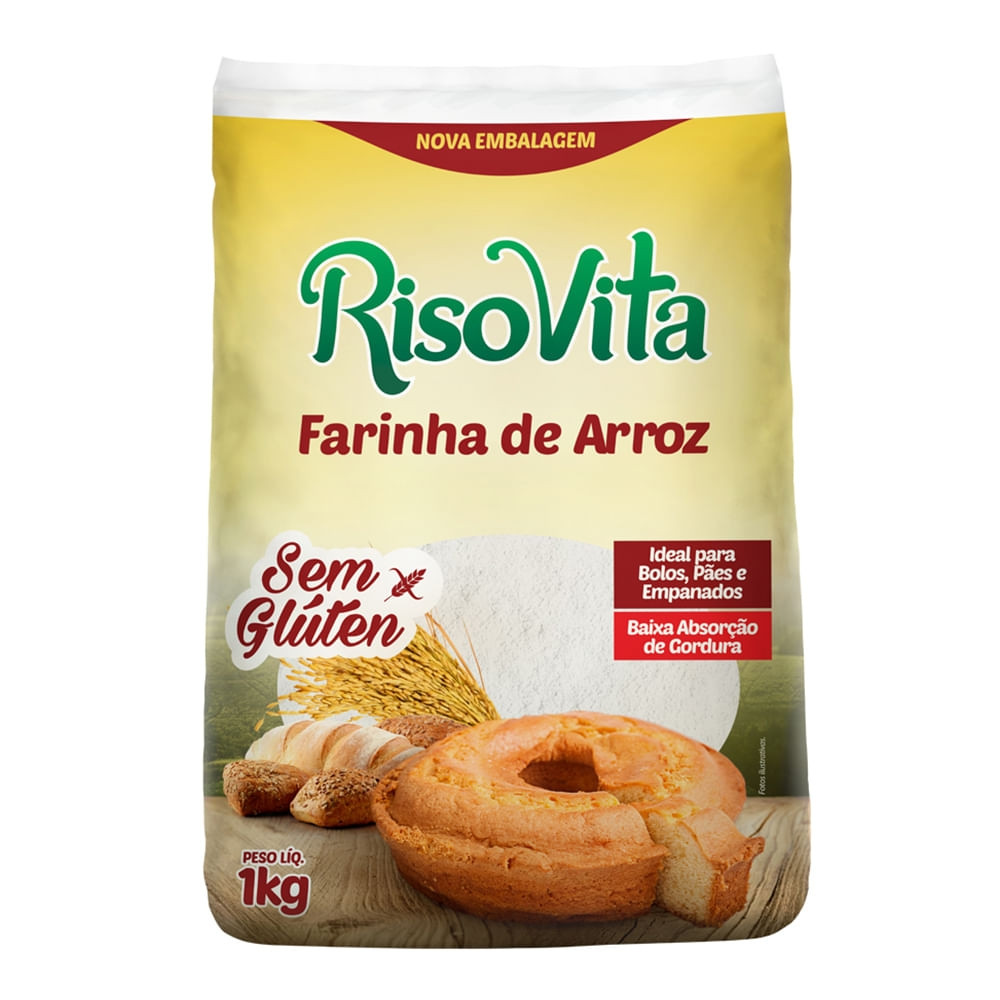 FARINHA  DE ARROZ   RISOVITA  FARDO 1KG                                                             