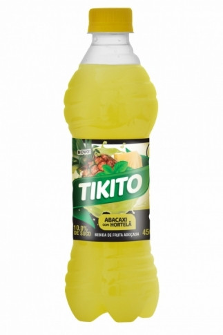 BEBIDA DE FRUTAS ABACAXI HORTELÃ ADOÇADA   TIKITO FARDO 450ML                                       