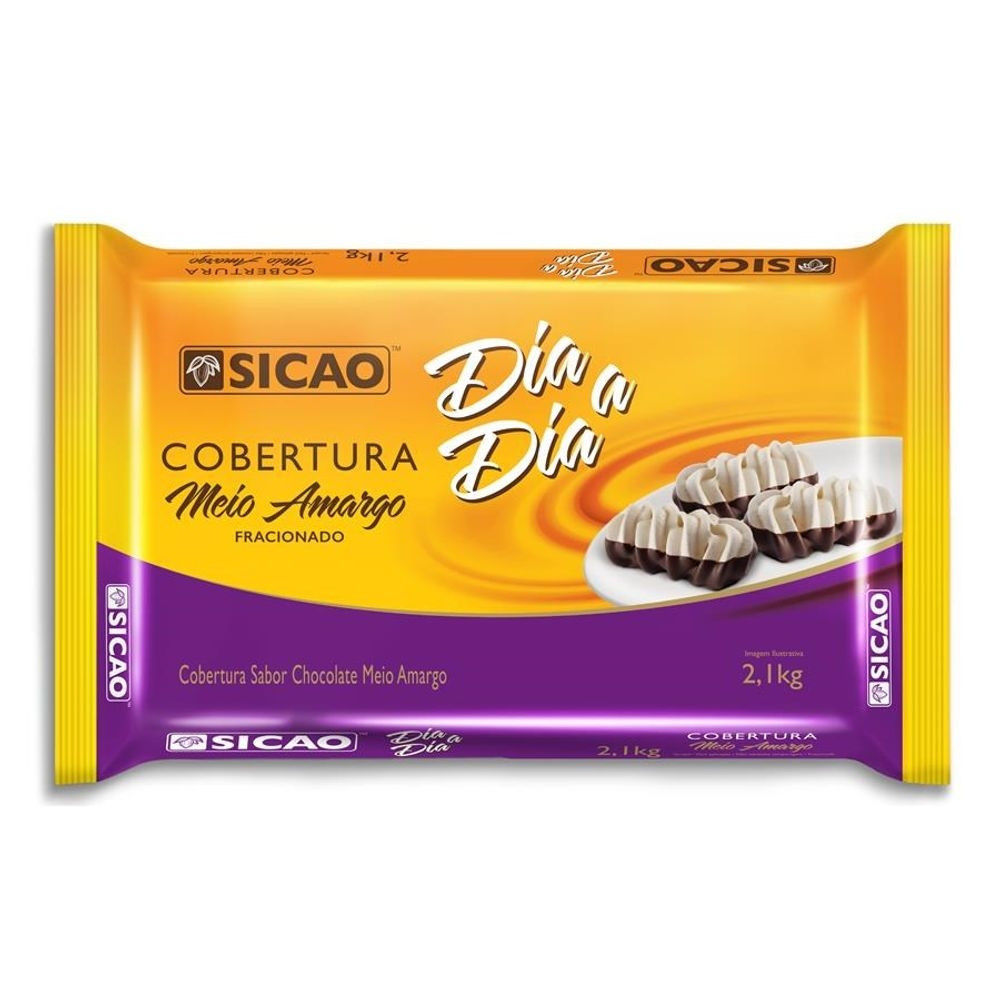 COBERTURA FRACIONADA MEIO AMARGO SICAO DIA A DIA 2,1KG                                              