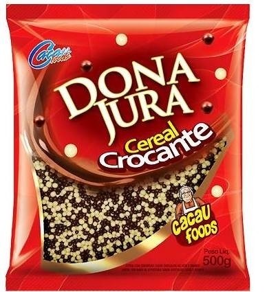 CEREAL MICROBALL CHOCOLATE PRETO  DONA JURA 500GR                                                   