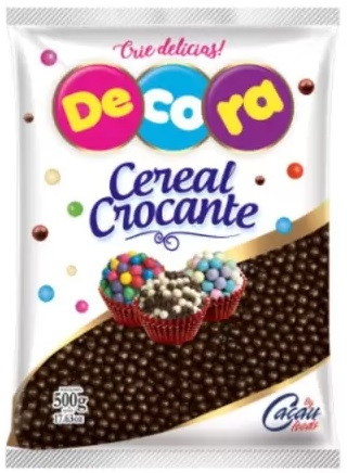 CEREAL MINI BALL CHOC PRETO - DECORA 500GR                                                          