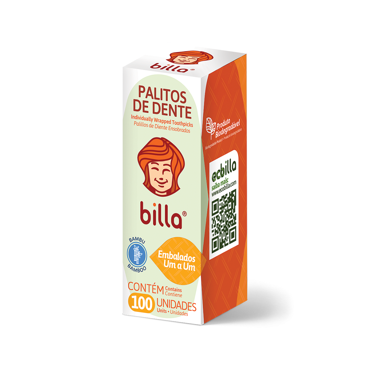 PALITO DENTAL   BILLA  CAIXA 100 UNIDADES                                                           