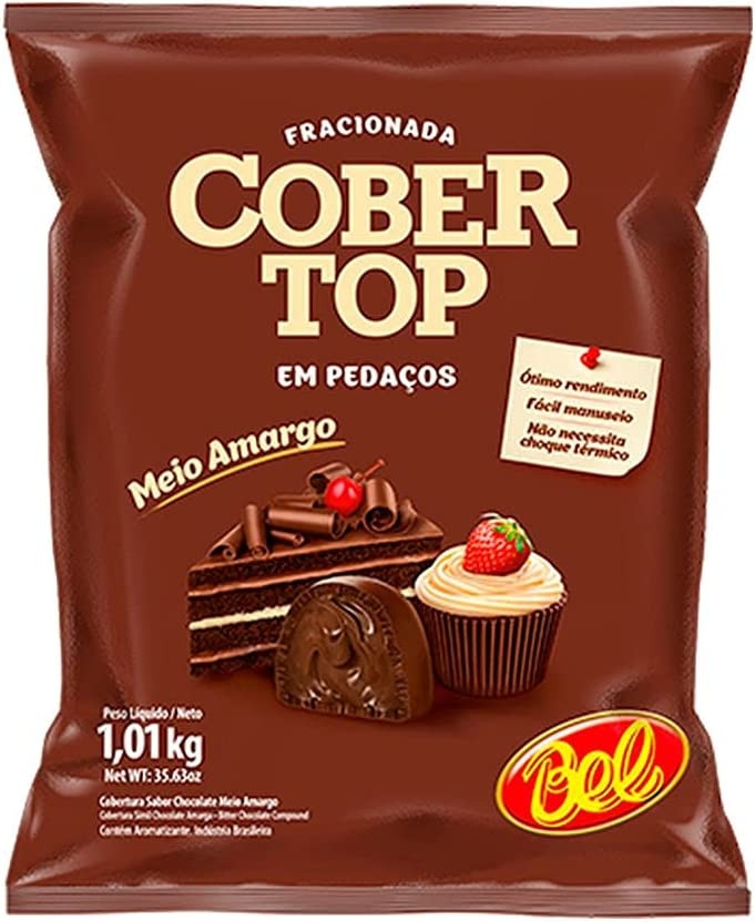 COBERTURA FRACIONADA PEDAÇOS MEIO AMARGO COBERTOP  BEL 1,01KG                                       