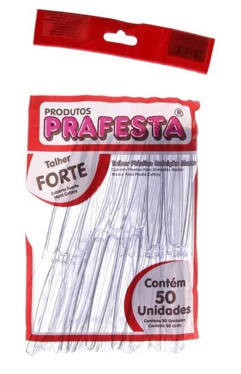 FACA PLAST.REFEICAO CRISTAL FORTE MASTER 50UN                                                       