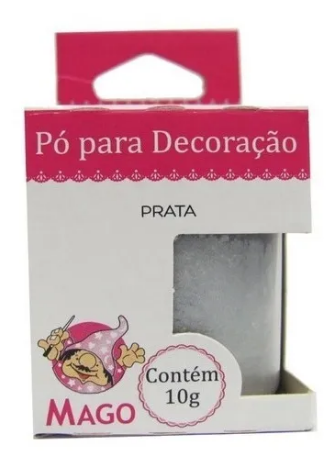 PO PARA DECORACAO PRATA  MAGO 08GR                                                                  