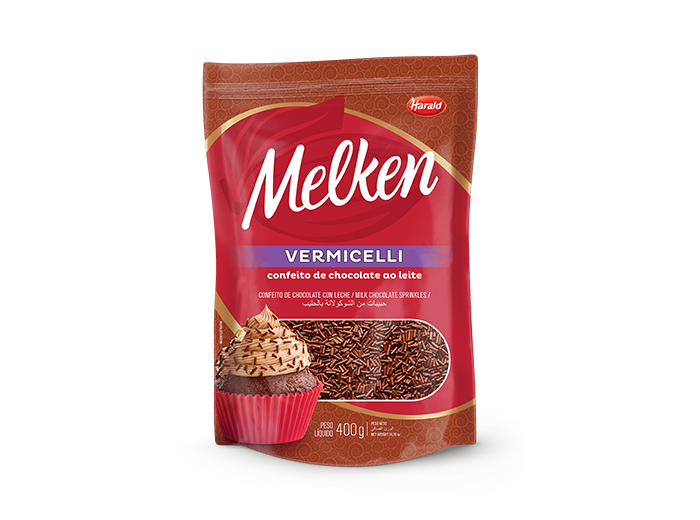 GRANULADO VERMICELLI CHOCOLATE  AO LEITE  400gr  HARALD                                            