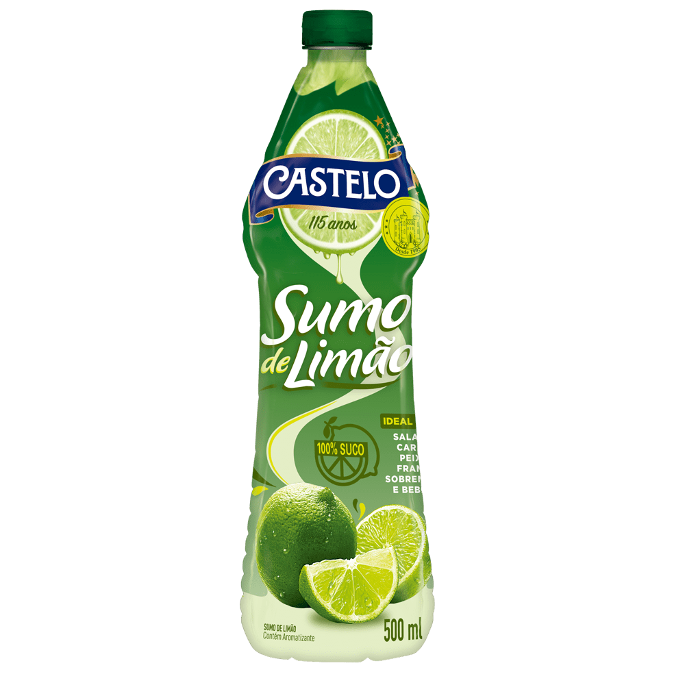 LIMAO ESPREMIDO SUMO - CASTELO (PET) 500ML                                                          