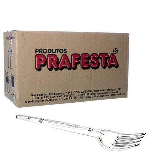 GARFO PLÁSTICO BRANCO  PRAFESTA  CAIXA  500UN                                                       