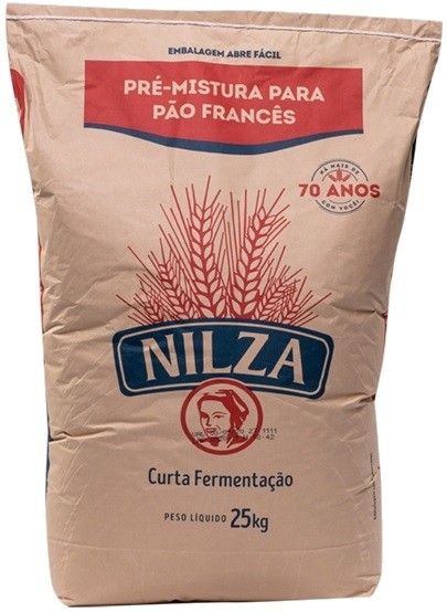PRE MISTURA  PAO FRANCES FERMENTAÇÃO CURTA - NILZA  25KG                                            