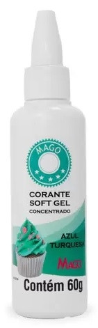 Corante Soft Gel Azul Turqueza- Mago 60gr