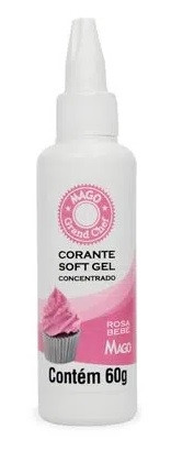 CORANTE SOFT GEL ROSA BEBE- MAGO 60GR                                                               