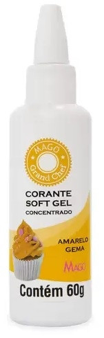 CORANTE SOFT GEL AMARELO GEMA  MAGO 60G                                                             