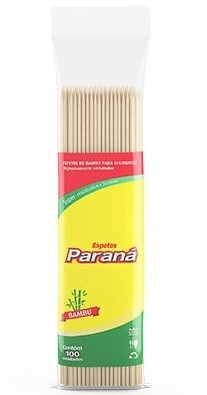 ESPETINHO P/CHUR 25CM BAMBU - PARANA PCT 100UN                                                      