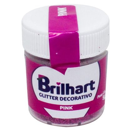 PÓ PARA DECORAR GLITTER PINK  BRILHARTE 10GR                                                        