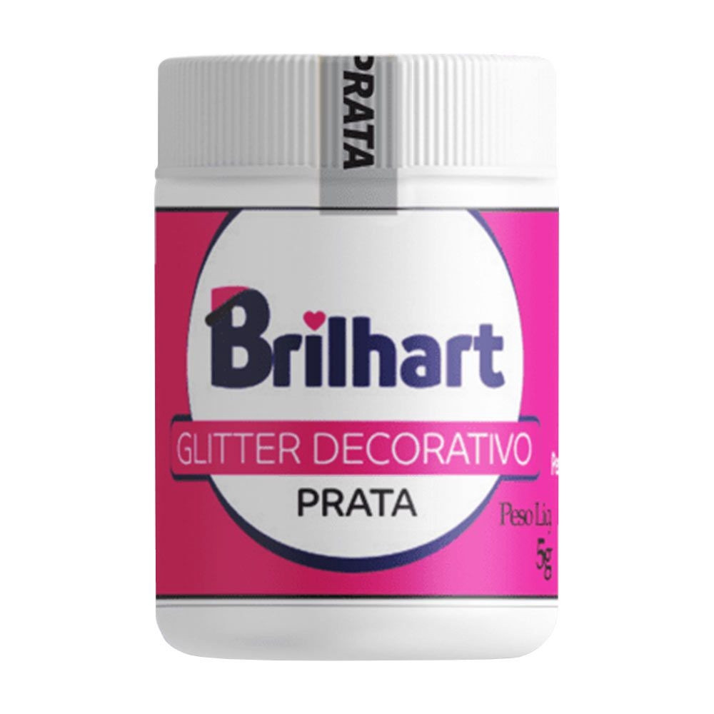 PÓ PARA DECORAR GLITTER PRATA  BRILHARTE 10GR                                                       