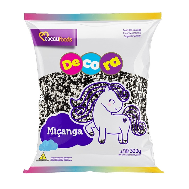 MIÇANGA BRANCO/PRETO   DECORA 500GR                                                                 