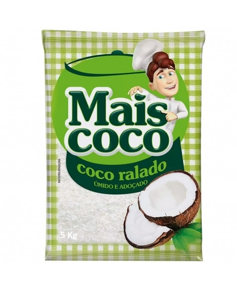 COCO UMIDECIDO ADOCADO FLOCOS PAPEL  MAIS COCO 5KG                                                  