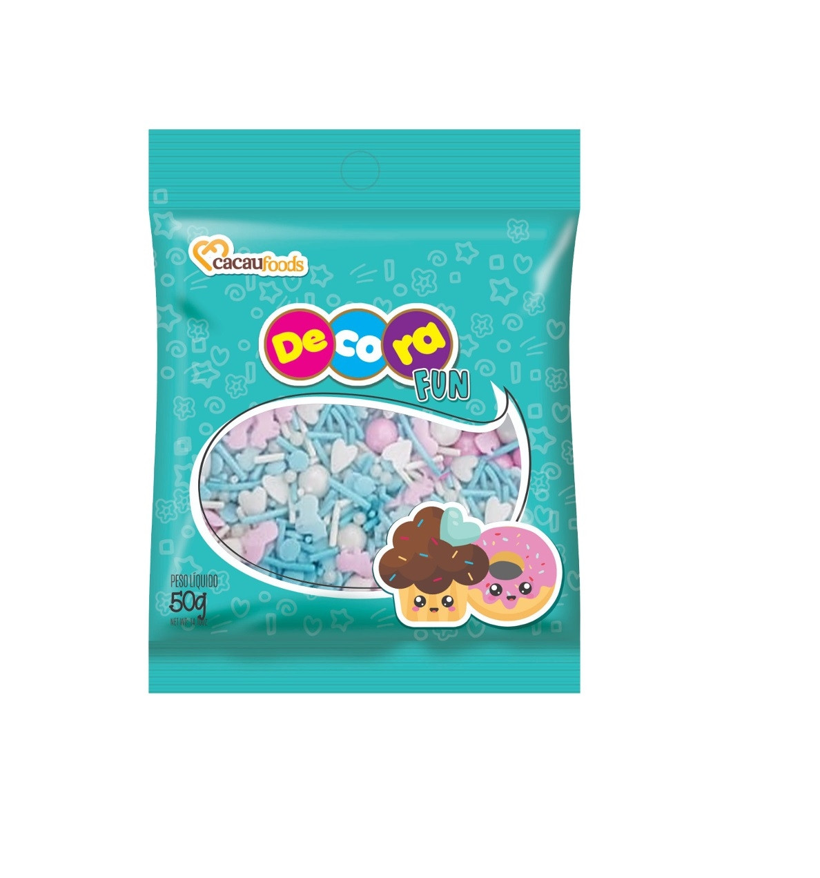 CONFEITO FIGURAS SWEET BLUE FUN DECORA 50GR                                                         