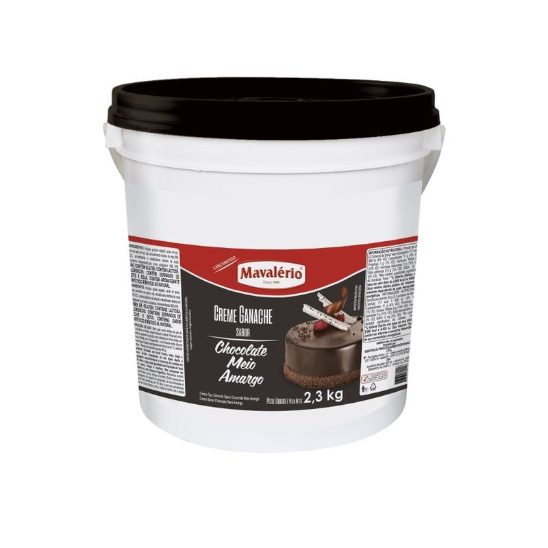 GANACHE CREME MEIO AMARGO MAVALERIO 2,3KG                                                           