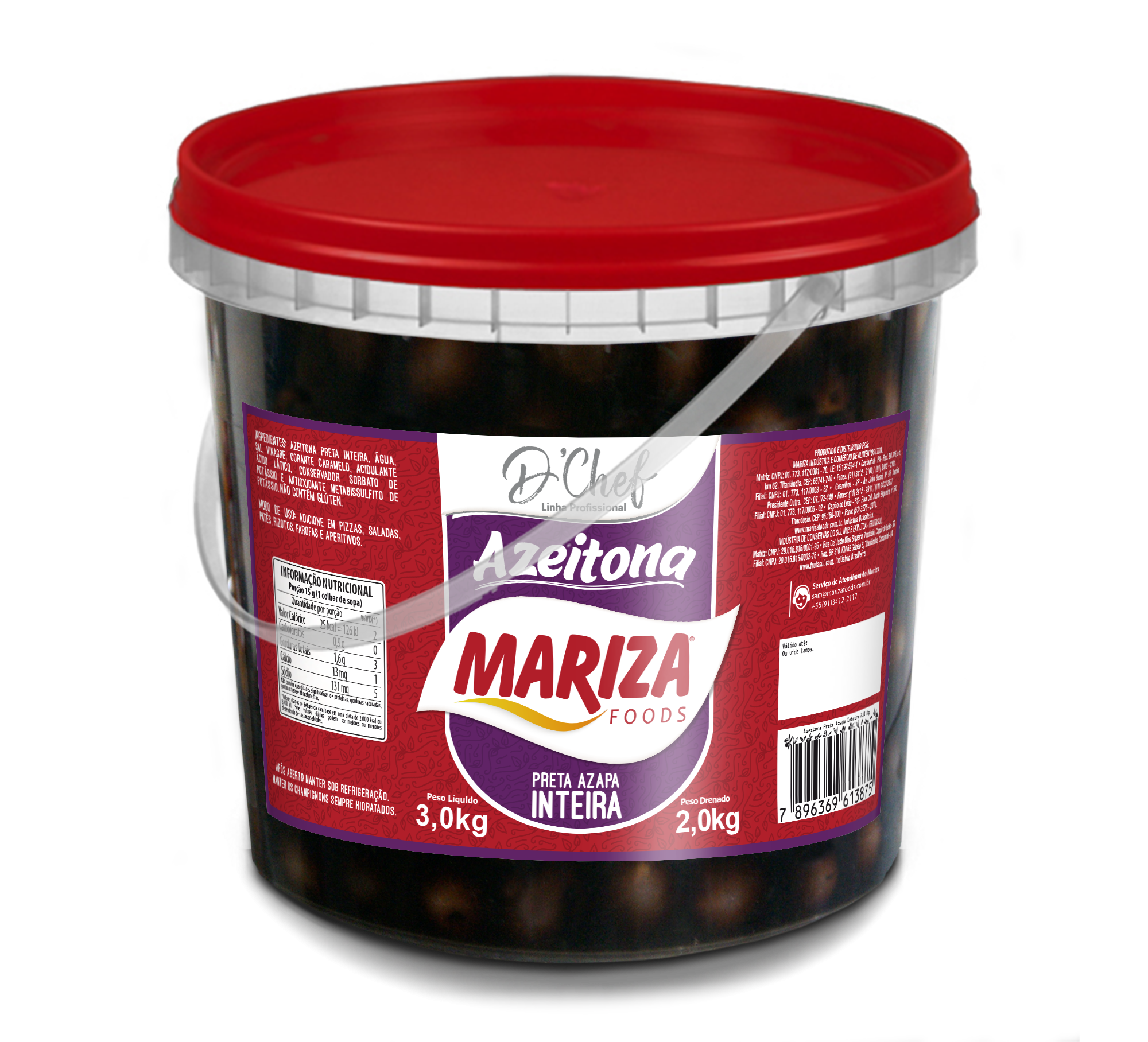 AZEITONA NEGRA FATIADA MARIZA 2KG                                                                   