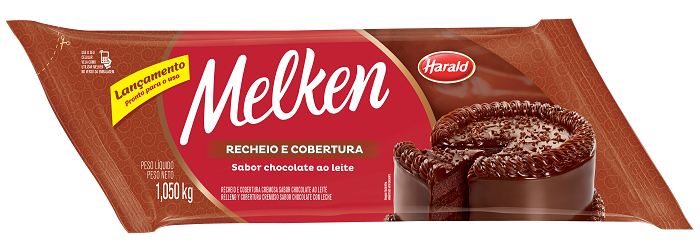 RECHEIO E COBERTURA CHOCOLATE MELKEN HARALD 1,01KG                                                  