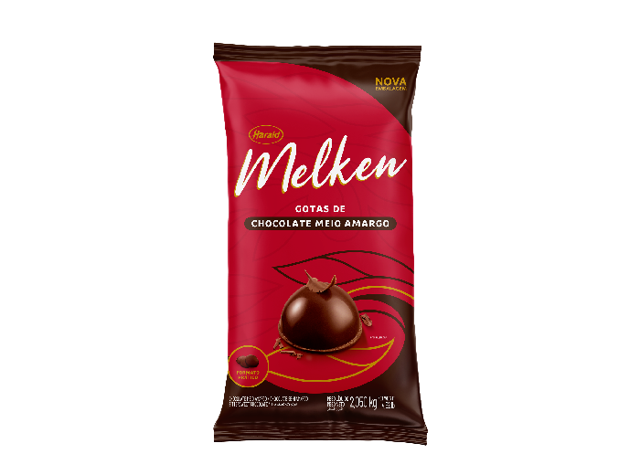 CHOCOLATE MEIO AMARGO MELKEN 2,05KG HARALD                                           