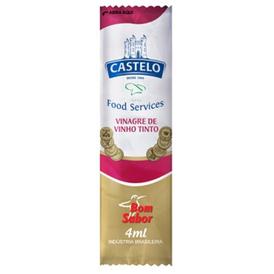 VINAGRE DE VINHO TINTO SACHE   CASTELO 4ML                                                          