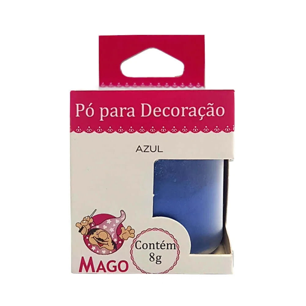 PO PARA DECORACAO AZUL  MAGO 8GR                                                                    