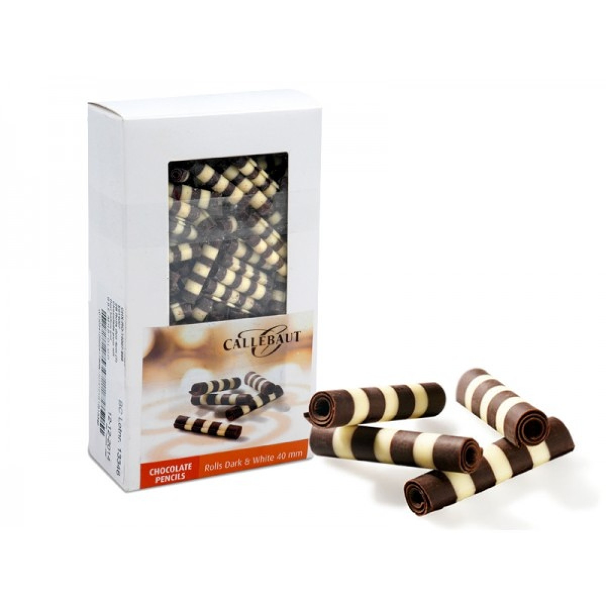 CALLEBAUT ROLINHOS MESCLADO CHOCOLATE AMARGO E BRANCO 700GR                                         