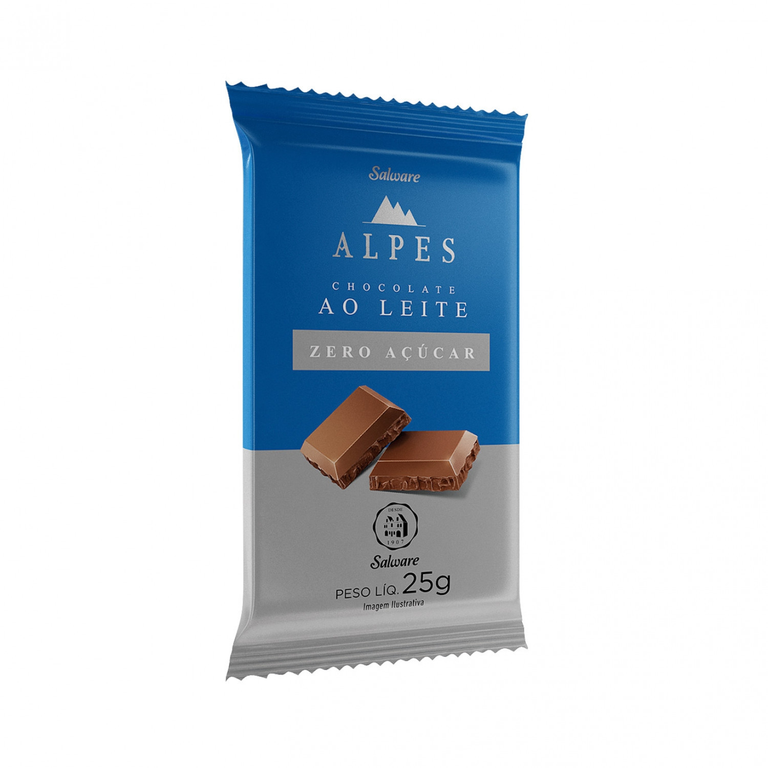 CHOCOLATE SALWARE ALPES ZERO AO LEITE  (16x25gr)                                    