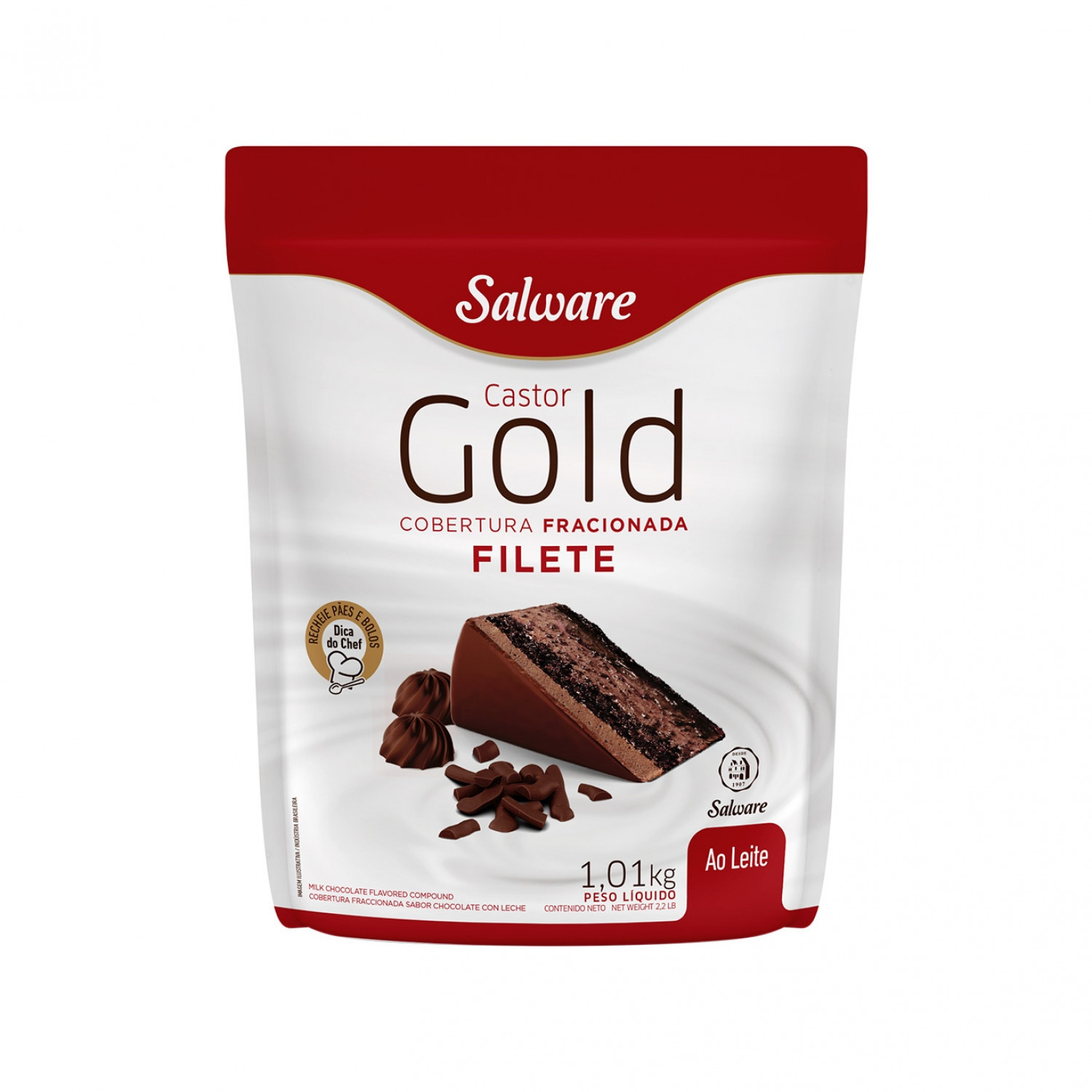 COBERTURA GOLD FILETE AO LEITE SALWARE 1,01KG                                                       