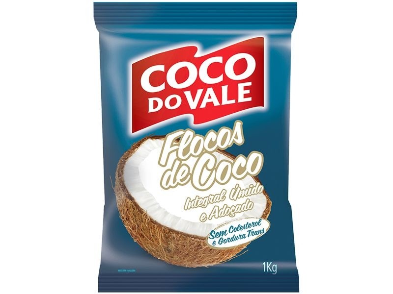 COCO ÚMIDO ADOÇADO FLOCOS COCO DO VALE PACOTE 5KG                                                   
