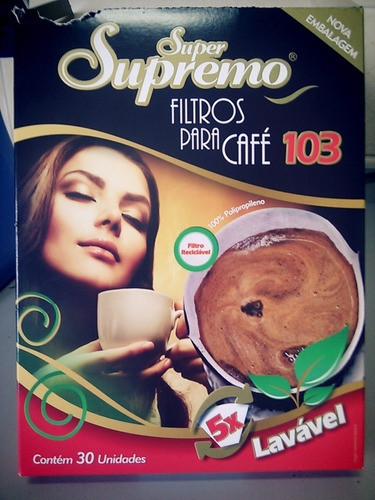 FILTRO CAFÉ POLIPRO 103 REUTILIZÁVEL SUPREMO PACOTE 20UN                                            