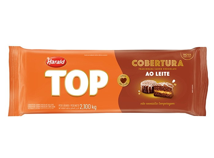 COBERTURA TOP FRACIONADA AO LEITE BARRA  2,1KG HARALD                                              