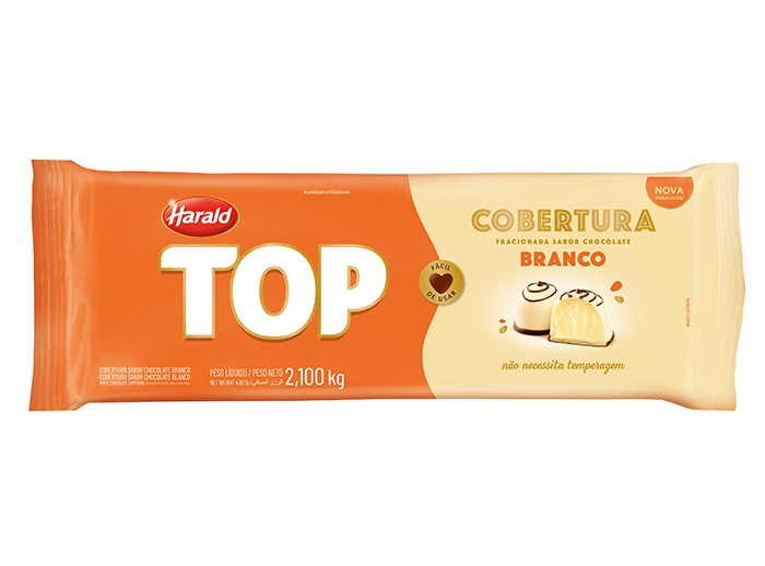 COBERTURA TOP FRACIONADA BRANCA BARRA 2,1KG HARALD¨                                                            