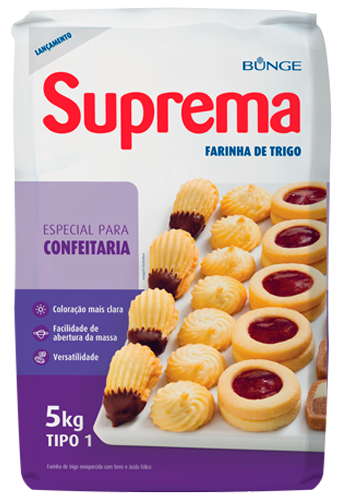 FARINHA DE TRIGO ESPECIAL PARA CONFEITARIA SUPREMA-BUNGE 5KG                                        