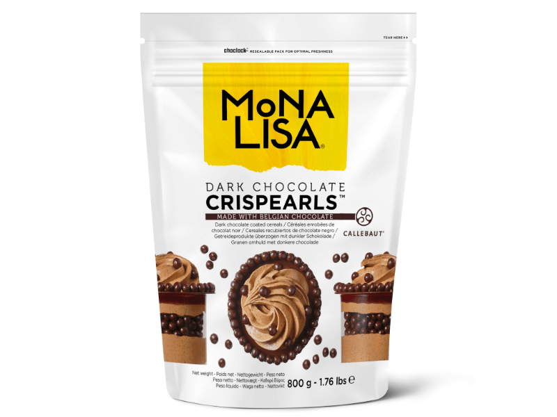 CALLEBAUT CRISPEARLS CHOCOLATE AMARGO MONA LISA 800GR                                               