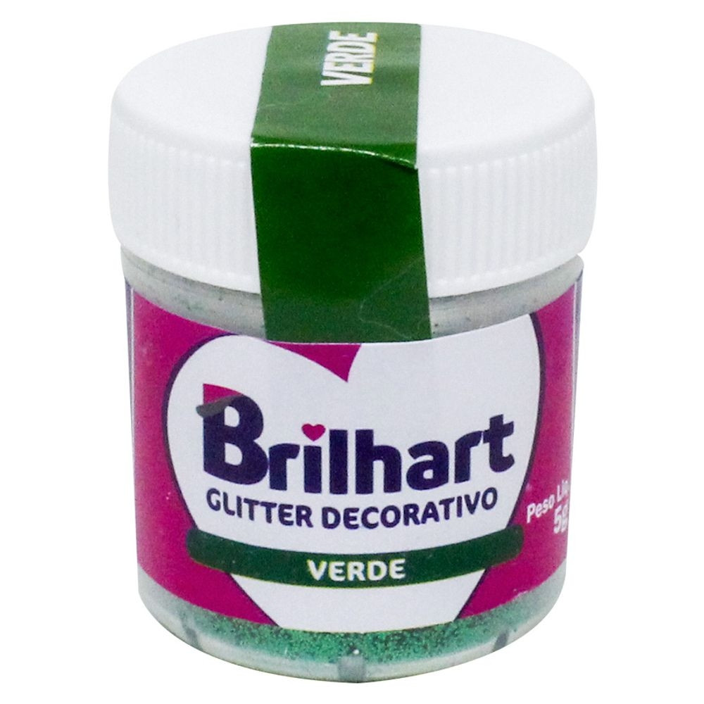 PÓ PARA DECORAR GLITTER VERDE  BRILHARTE 10GR                                                       