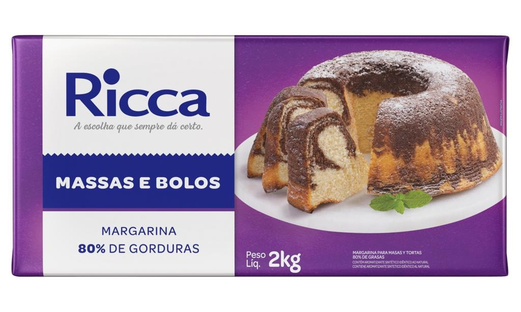 MARGARINA RICCA MASSAS E BOLOS 2KG                                                                  