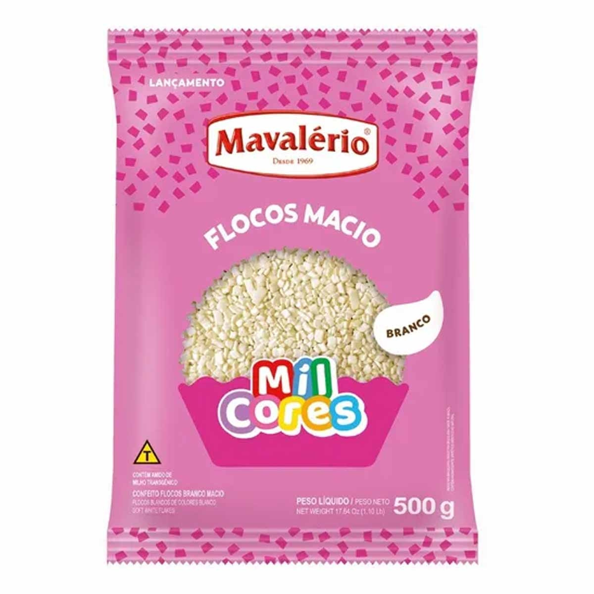 FLOCOS MACIO BRANCO   MAVALERIO  500GR                                                              