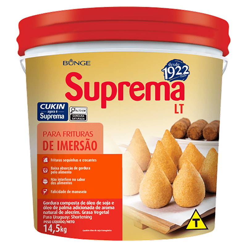 GORDURA VEGETAL HIDROGENADA SUPREMA BUNGE 14,5KG                                              