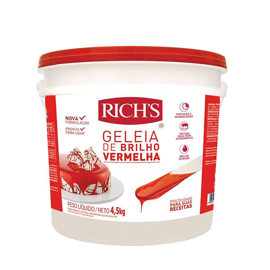 BRILHO GELEIA VERMELHA - RICHS (BD) 4,3KG                                                           