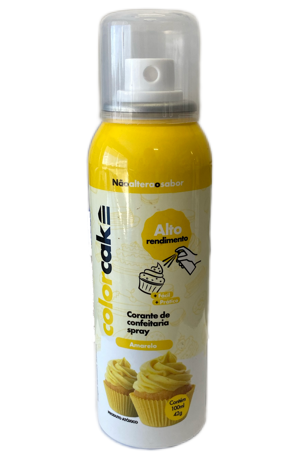 CORANTE EM SPRAY AMARELO COLORCAKE 100ML                                                            