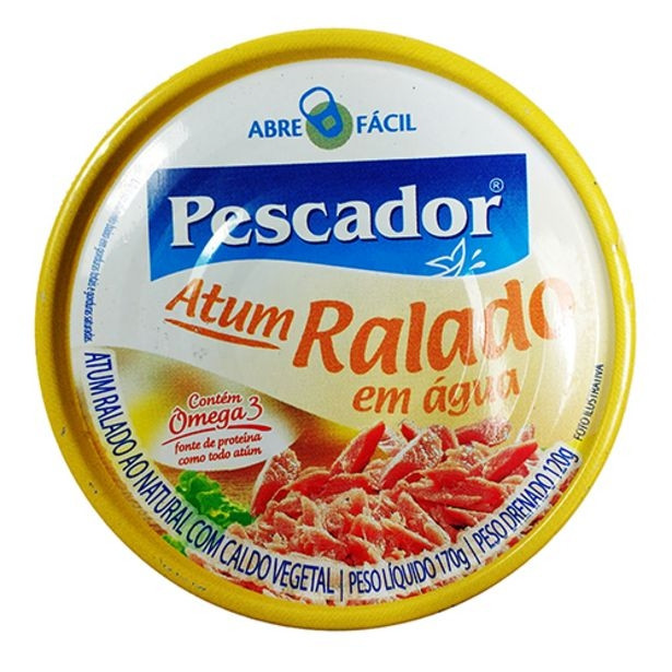 ATUM SÓLIDO NATURAL EM ÁGUA PESCADOR  170GR                                                         